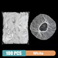 50/100/200pcs Disposable Shower Cap Elastic Plastic Wrap Covers Food Non-woven Bath Hat Waterproof Shower Cap Kitchen. 