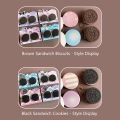 2Pcs Creative Fashion Cookie Chocolate Notebook Portable Notepad Funny Cute School Supply Students Stationery Pocket Notebook.