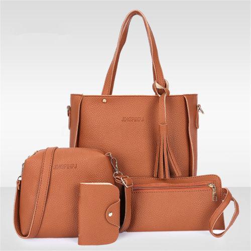 (New)4pc%20Women%20Emboed%20Leather%20Handbag%20Lady%20Houlder%20Bag%20Tote%20Pure%20Meenger%20atchel%20et%20-%20Image%206