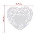 100x 4 inch White Love Heart Paper Lace Doilies doily For cardmaking scrapbooking. 