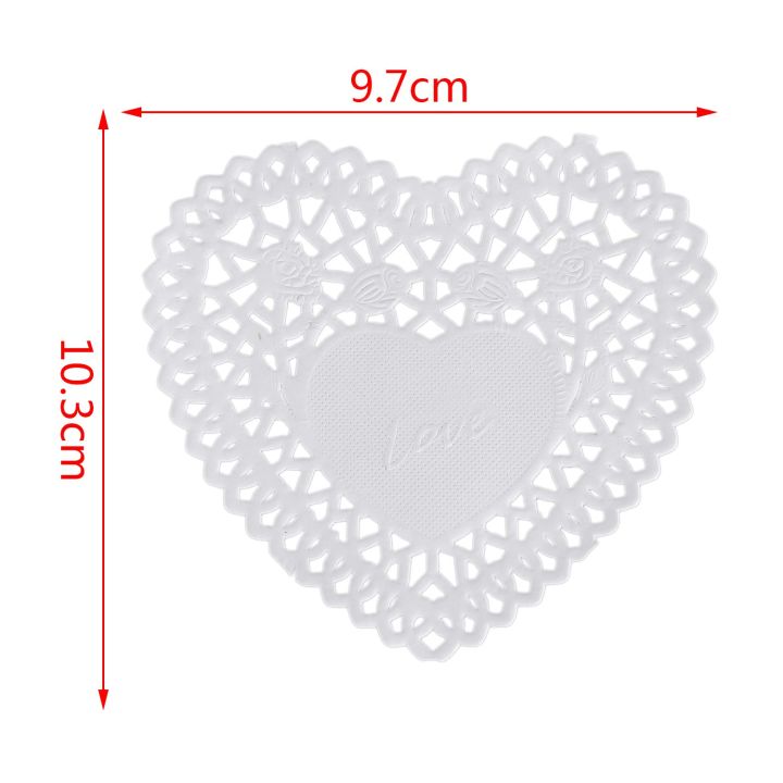 100x%204%20inch%20White%20Love%20Heart%20Paper%20Lace%20Doilies%20doily%20For%20cardmaking%20scrapbooking%20-%20Image%203