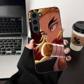【Healer DingD】 Demon Slayer Kyojuro Rengoku Phone Case for Samsung Galaxy S23 S22 S21 S20 S10 S9 Plus FE Ultra Lite Black Phone Cover Funda.