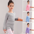 Children Dance Sweater Coat Dancing Dress Girls' Autumn and Winter Dancing off-Shoulder Shawl Ballet Practice Clothes. 