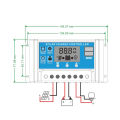 100A Solar Charge Controller, Solar Panel Controller 12V/24V Adjustable LCD Display Solar Panel Batter-ys Regulator with Dual USB Port.