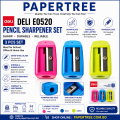 Deli E0520 Pencil Sharpener 3 Pcs Set Sharp & Durable Pencil Sharpener for School & Office.
