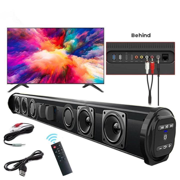 TV Car Sound Bar Wired and Wireless Bluetooth-compatible Home Surround  SoundBar for PC Theater TV Computer Speaker