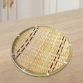 Bamboo Basket Tray Woven Fruit Basket for Countertops Cabinets Bedroom.