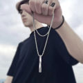 Fashionable Retro Hollow new Cube Necklace For Men. 