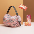 1 Pcs Foldable Storage Bag With Handle Portable Travel Handbags Supermarket Shopping Reusable Sling Pouch Large Capacity  Tote Zipper Bag. 