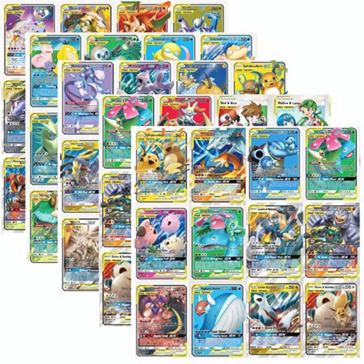 【Daily Necessities For Anyone Store】60Pcs/set Vmax team EX GX Shining Pokemon Cards Battle Game Cartoon Collection Toys