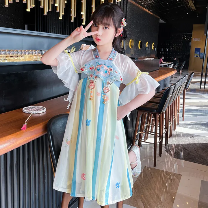 Hanfu%20Girls'%20Summer%20New%20Baby%20Chinese%20Super%20Immortal%20Chest%20length%20Ru%20Skirt%20Children's%20Clothing%20Ethnic%20Style%20Dress%20-%20Image%204