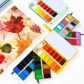 Superior Solid Watercolor Paint Set 60 Colors Portable Pearlescent and Macaron Shades.