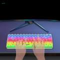 Gaming Keyboard Keypad Multifunctional 61 Keys RGB Backlight USB Interface Mechanical Keyboard PC Keyboard for Gamer PC Computer Home Office. 