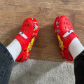 Aoger Disney Lightning Mcqueen Pixar Crocs Outdoor beach slippers Cute Cartoon anime Pool anti slip Crocs No95 car slippersshoes. 