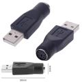 2Pcs PS/2 Male to USB Female Port Adapter Converter for PC Keyboard Mouse Mice.