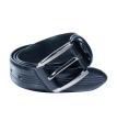 Black Leather Casual Belt For Men.