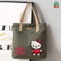 TAG Lifestyle Exclusive Embroidery Design Canvas Tote Bag different ColorFashionable Top Handle With 2outside Pockets Trendy Fashionable Tote Bag for University, College Students Girls And Women..