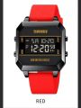 SKMEI Men Fashion Sports Waterproof LED Luminous Men Watch 1848-Black -Yellow- Red Available. 