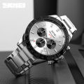 Skmei Fashion Business Watch Men Full Steel Quartz Watches Luxury Stopwatch Wristwatch Original Design Watch Mens 9259.