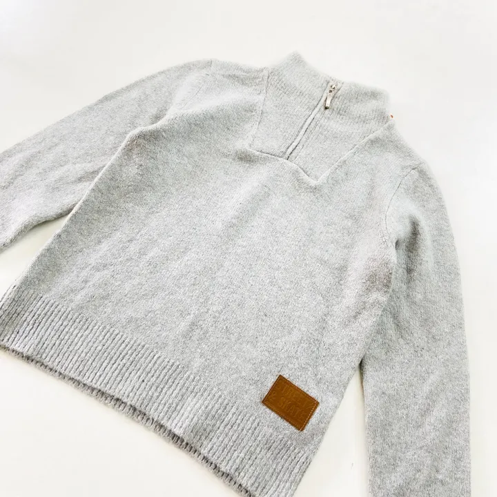 Boys%20Heather%20Knit%20Quarter%20Zip%20Winter%20Pullover%20Sweater%20From%20Levin%20-%20Image%204