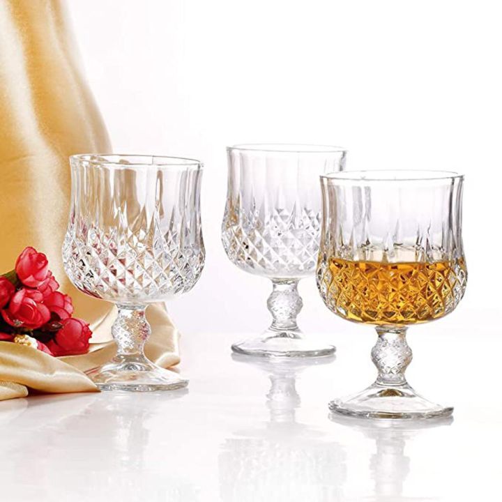 Crystal Clear transparent Beautiful unique design Water /Drinking /Coke / Sorbat/Milk/ Lassi/ premium glass Set 6 Pieces