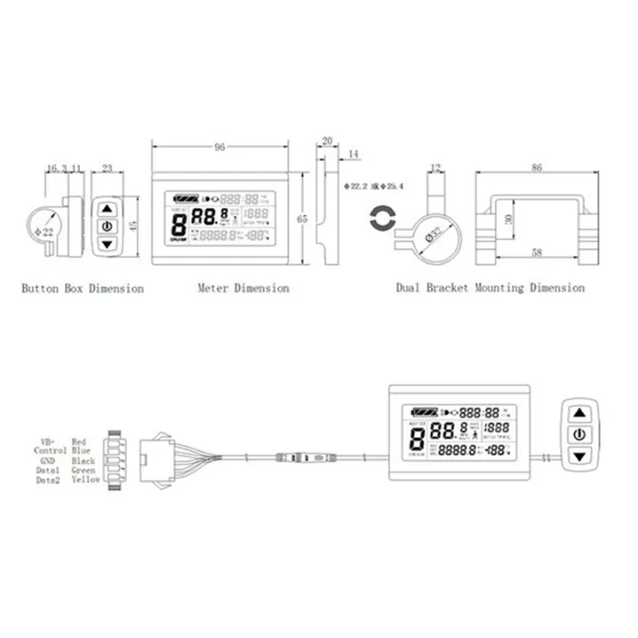 1%20PCS%20Ebike%2024V%2036V%2048V%2072V%20KT%20LCD3%20LCD%20Display%20Black%20Metal+Plastic%20Electric%20Bicycle%20Smart%20Meter%20-%20Image%202