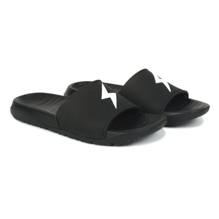 Sprint Black Silicon Slide Sandal for Men