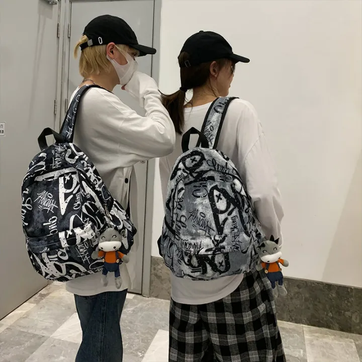 Schoolbag%20Men's%20Trendy%20Korean%20Style%20Printed%20Graffiti%20High%20School%20Student%20Large%20Capacity%20Domineering%20Backpack%20Junior%20High%20School%20Student%20College%20Female%20Backpack%20-%20Image%207