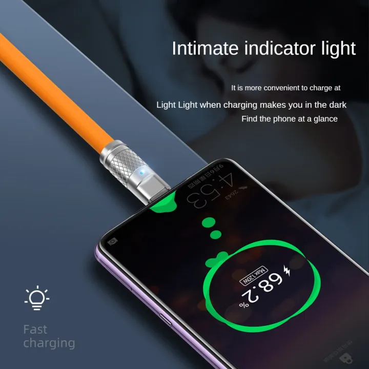 120W%206A%20Super%20Fast%20Charge%20USB%20C%20Charging%20Cable%20USB%20Type-C%20Charging+Data%20Transfer%202-In-1%20Mobile%20Phone%20Cable%20Orange(1M)%20-%20Image%203