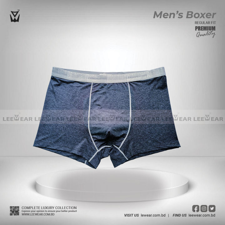 Fengnuowel LeeWear Antibacterial Breathable Boxer BO21105_Bluish_Qty01
