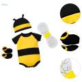 Honey Bee Romper Suit Fancy Dress up Clothes Set Cute Cosplay Outfits for For Newborns. 