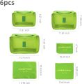 6Pcs/set Travel Bag Organizer Set Storage Travel Organizers for Luggage Packing Bags For Clothes Shoes Cosmetic Tidy Organizer Wardrobe Suitcase Pouch.