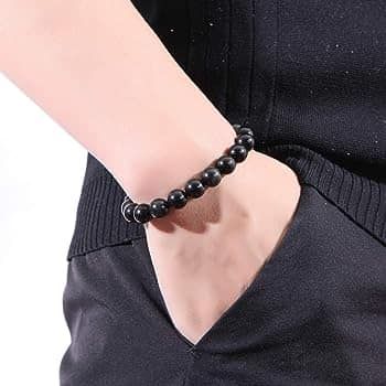 Obsidian%20bracelet%20elastic%20natural%20stone,%20ball%20-%20Image%202