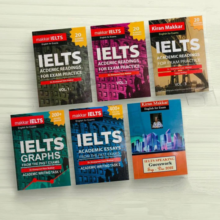 Makkar IELTS 6 Books Set Speaking,Readings Vol-1+2+3, Writing Task 1+2