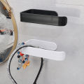 Self-adhesive Non Perforated Wall Roll Paper Holder Toilet Paper Hanger Fresh Film Storage Rack Wall Hanging. 