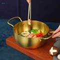 Korean Ramen Noodle Pot Ramyun Cooker Multifunction Cookware Cooking Pot 20cm Gold. 