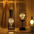 【Cathery Baby Store】LumiParty Retro Iron Minimalist Hollow Copper Table Lamp LED Night Light Bedroom Desk Lighting Home.