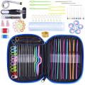 【Fashion】100Pcs Crochet Hook with Yarn Gauge DIY Tools Kit. 