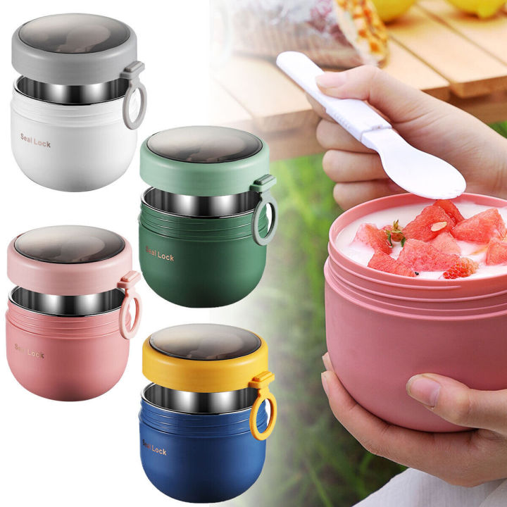 600ML Stainless Steel Lunch Box Hot Food Flask Soup Storage