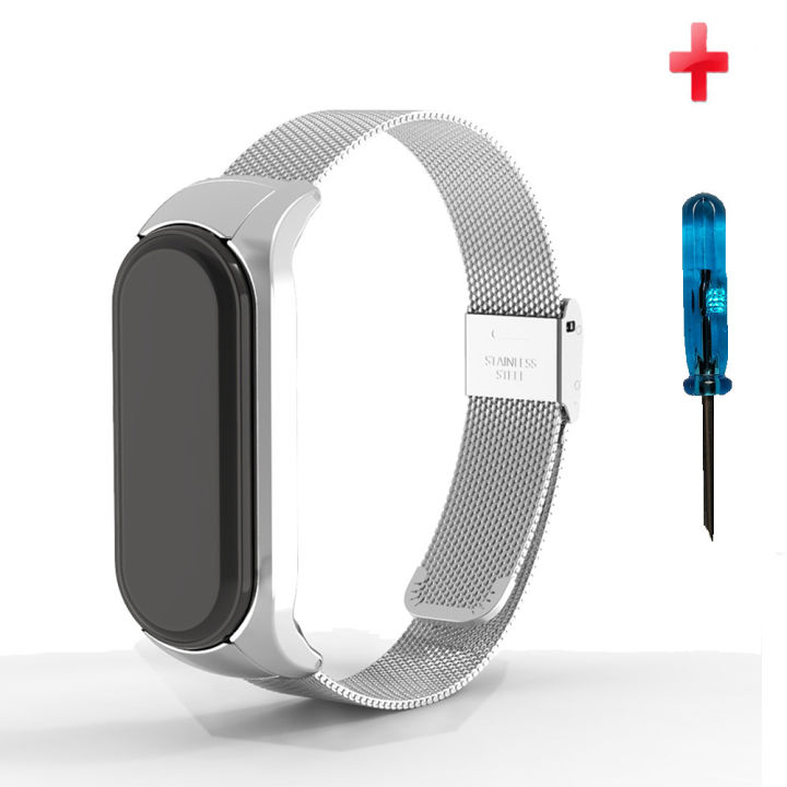 Xiaomi%20Mi%20Band%203/4,%205/6%20Bracelet%20Wristband%20Belt%20Stainless%20Steel%20Metal%20Strap%20Replacement%20Wrist%20Strap%20-%20Image%204