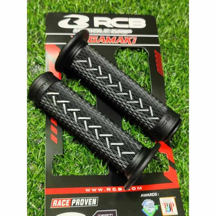 RCB Nagamaki Handle bar Grips For Motorcycle- Gray
