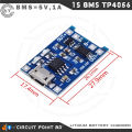 5Pcs TP4056 BMS Li-Ion/Lithium Battery Charger Micro USB 5V 1A 18650 With Protection..