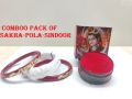 White Round Oval Latest Design Shakha Red Pola & Power Sindoor Bangles for Women , Multi Design  ,Party , Wedding , Anniversary , Durga Puja & All Time Use Conch Shell Shakha Bangles.. 