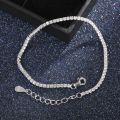 ELESHE 925 Sterling Silver Tennis Charm Bracelets For Women With Cubic Zirconia Link Chain Anti-allergy Sterling-silver-jewelry. 