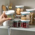 【hot】 Food Container Storage Jars Transparent Food Canister For Mason Candy Spices Cookie Jar Sealed Ring Bottles Kitchen Storage Box. 