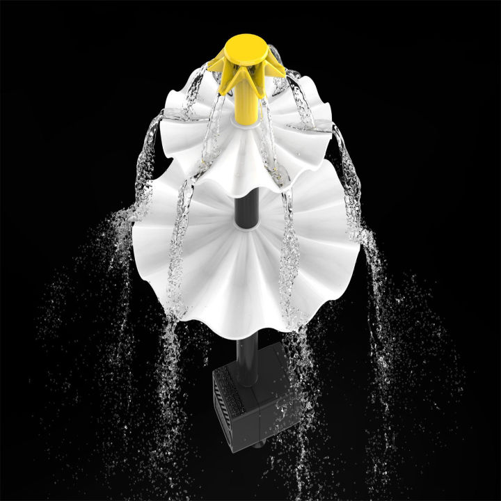 GC 3 Tiered Bird Bath With 2.5W/ 4W Solar Pump, Water Feature Outdoor DIY Solar Bird Bath Fountain, Solar Powered Water Fountain, Outdoor Bird Feeder