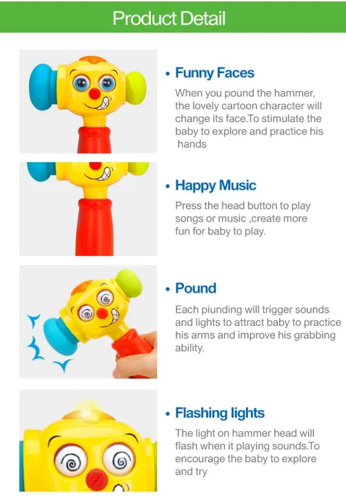 HOLA%203115%20Baby%20Toys%20Musical%20Hammer%20Toy%20Newborn%200-18%20Months%20Musical%20Toy%20Toddler%20Electronic%20Trumpet%20Toys%20for%20Children%20-%20Image%208