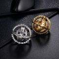 Astronomical Ball Rings Rotating Vintage Aspect Astrology Women Men Couple Ring Jewelry Gift. 