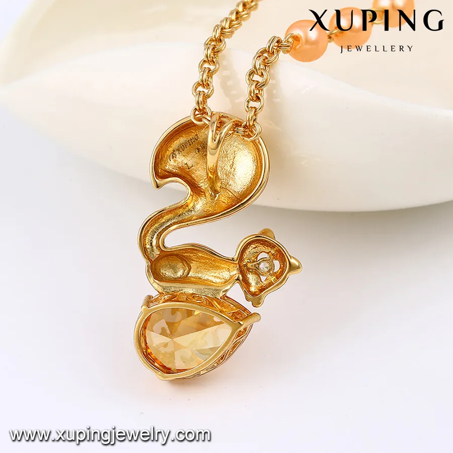 43316 XUPING Jewelry Animal Pendant Extendable Squirrel Shape Cute