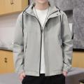 2021 Autumn New Youth Spring and Autumn Men's Jacket Student Autumn Workwear Coat Hooded Jacket Men. 